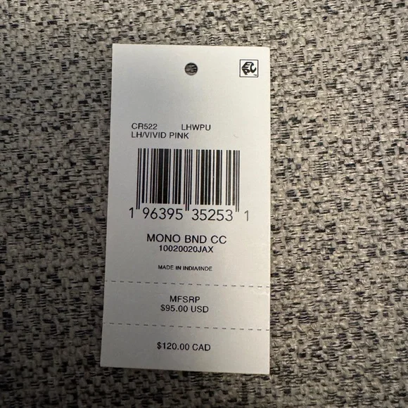 Coach Bandit Card Case style# CR522 color Vivid Pink (LHWPU) - Picture 8 of 8